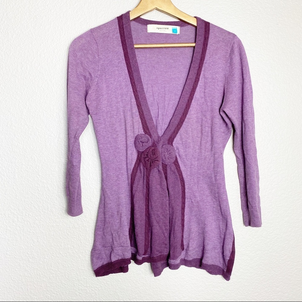 Anthro’s- Sparrow Multi-Tones Purple Cardigan
